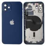 Châssis bleu partiellement équipé avec logo iPhone 12